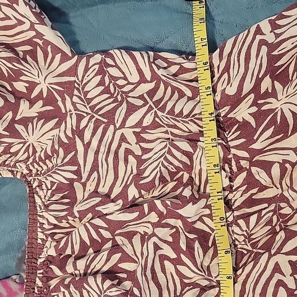 Lost + Wander Palm Oasis Puff Sleeve Midi Dress-Size Large - Picture 16 of 17